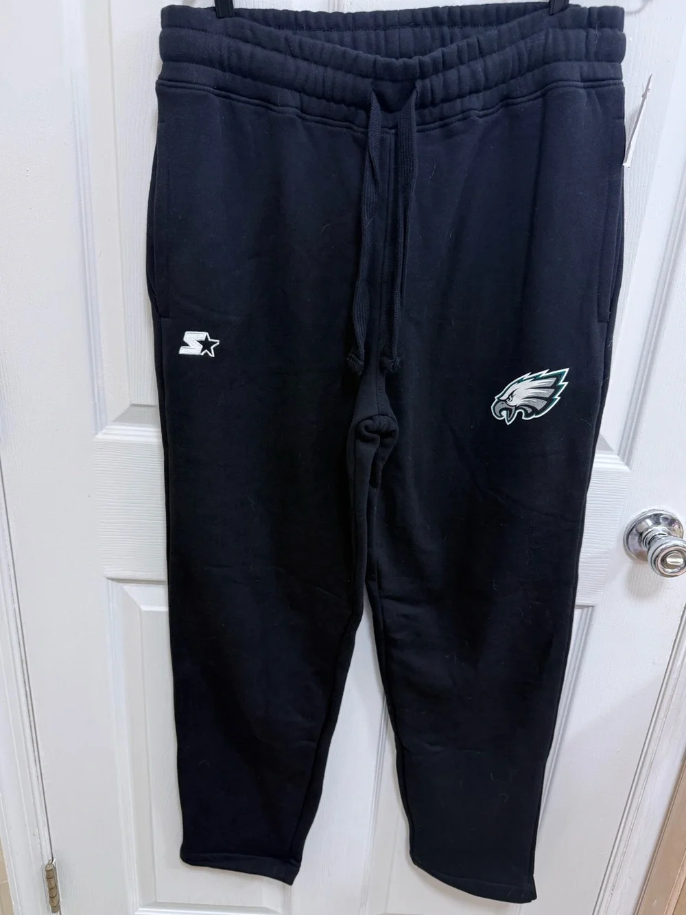 NWT Philadelphia Eagles NFL Black Joggers w/Logo, Size Medium